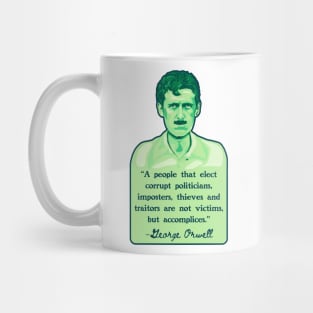 George Orwell Portrait and Quote Mug